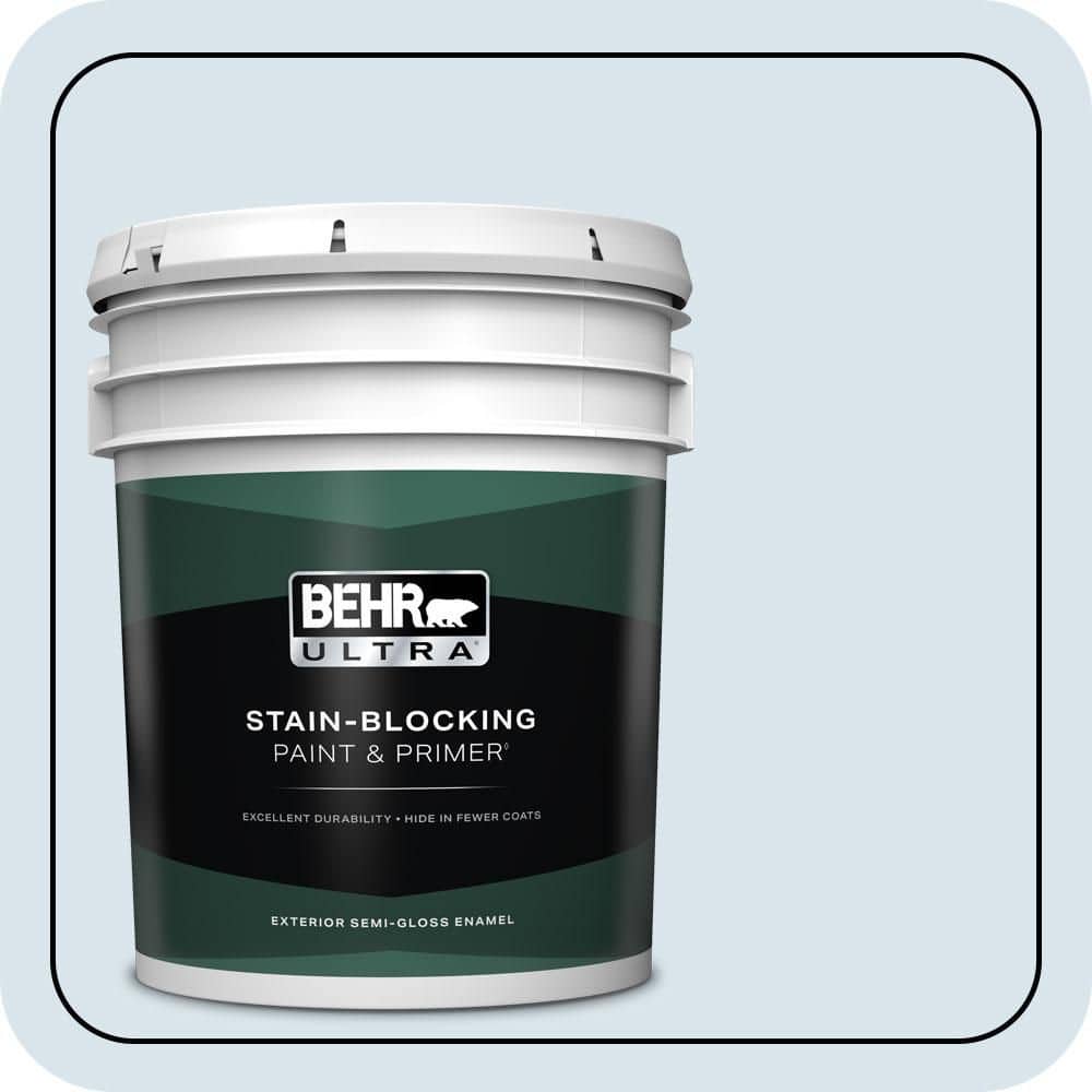 BEHR ULTRA 5 gal. #570C-1 Arctic Shadow Semi-Gloss Enamel Exterior Paint & Primer