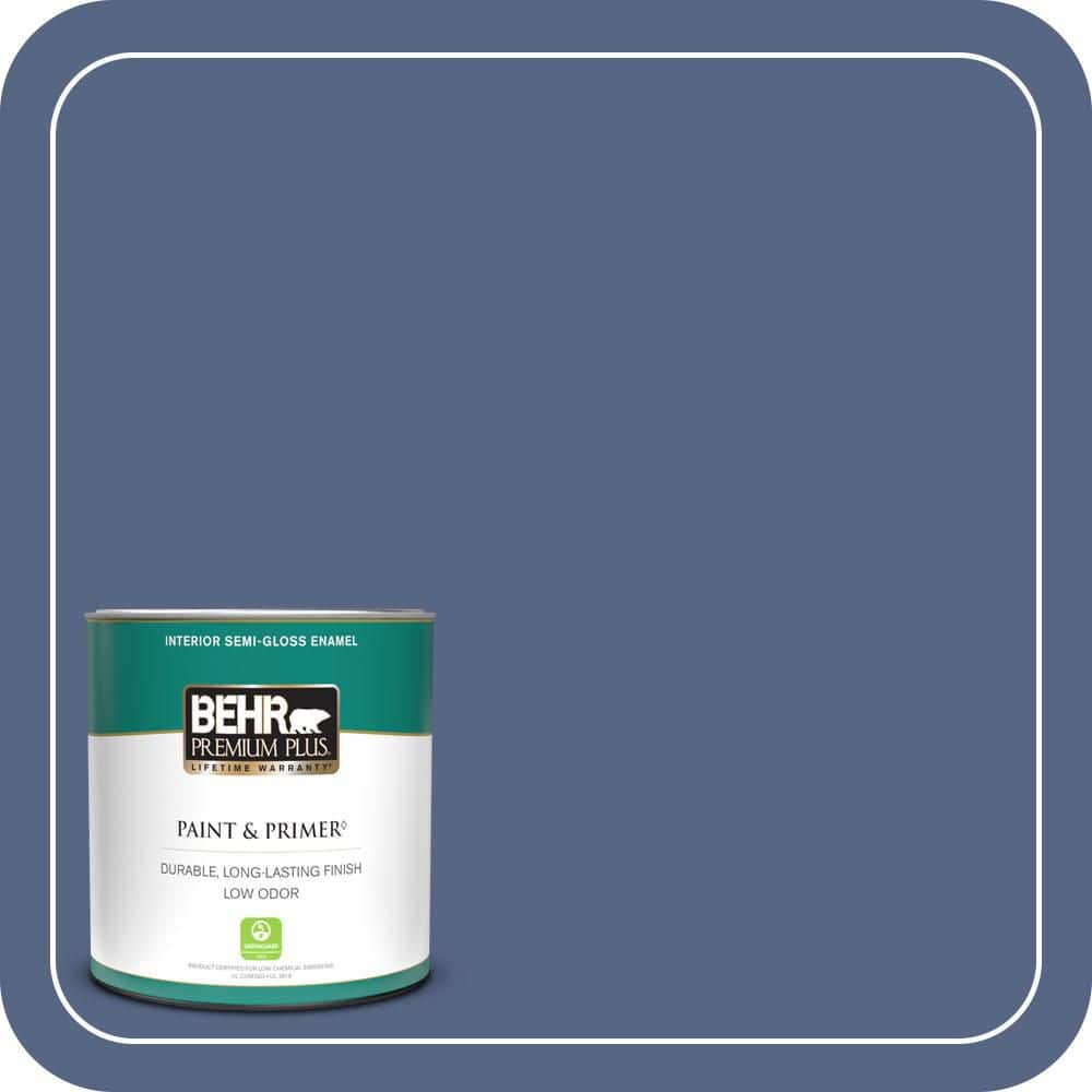 BEHR PREMIUM PLUS 1 qt. #610D-6 Enduring Semi-Gloss Enamel Low Odor Interior Paint & Primer