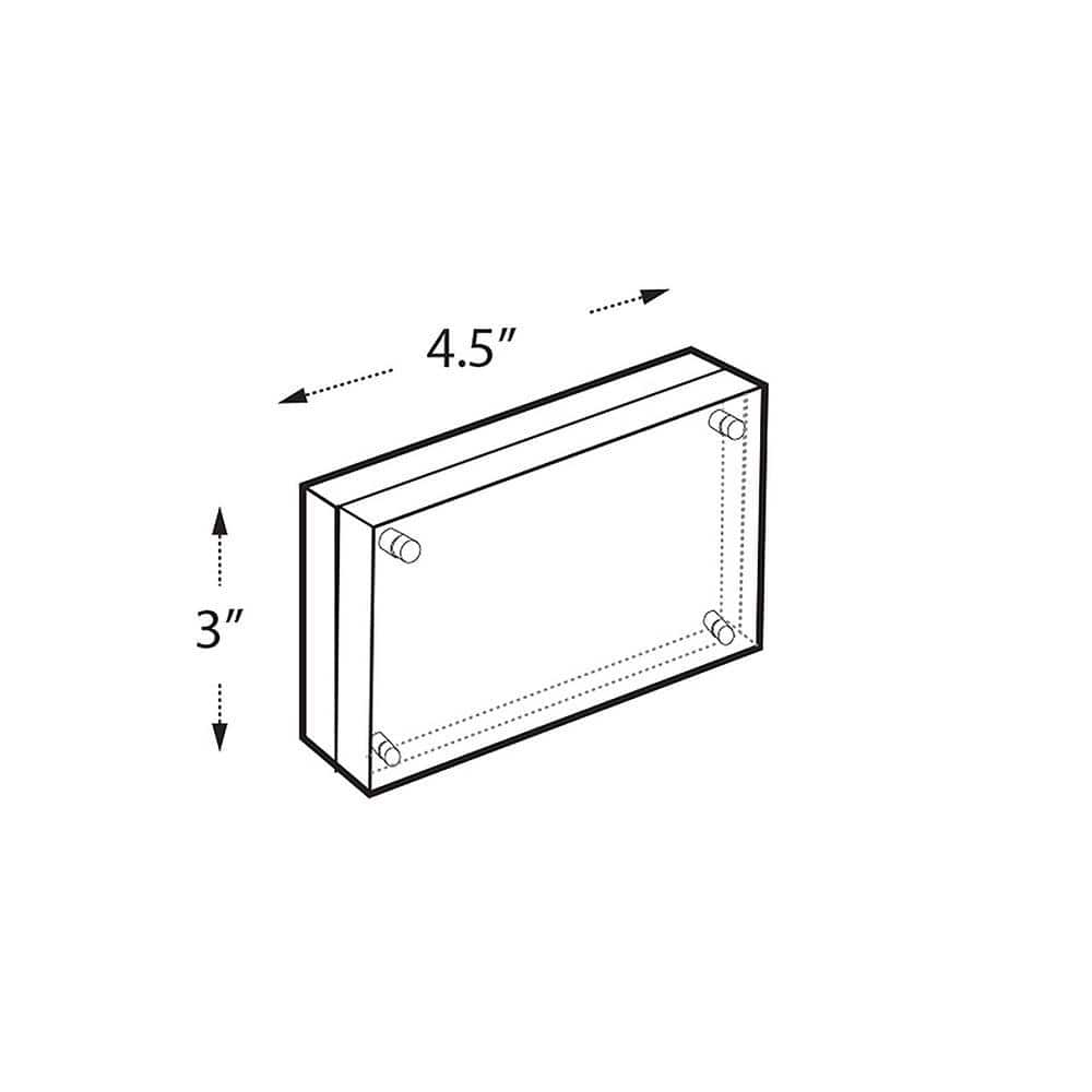 Azar Displays 4.5 in. x 3 in. Vertical/Horizontal Acrylic Block Frame (2)