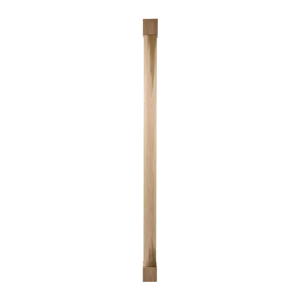 Ornamental Mouldings 5.625 in. D x 5.6875 in. W x 104 in. L Unfinished Natural Poplar Lally Column Wrap (2)