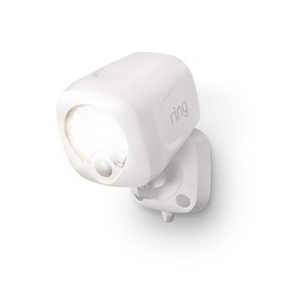 Ring Smart Lighting White Motion Activated Outdoor Integrated LED Spotlight Battery (2)