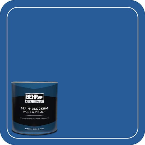 BEHR ULTRA 1 qt. #P510-7 Beacon Blue Satin Enamel Exterior Paint & Primer (2)
