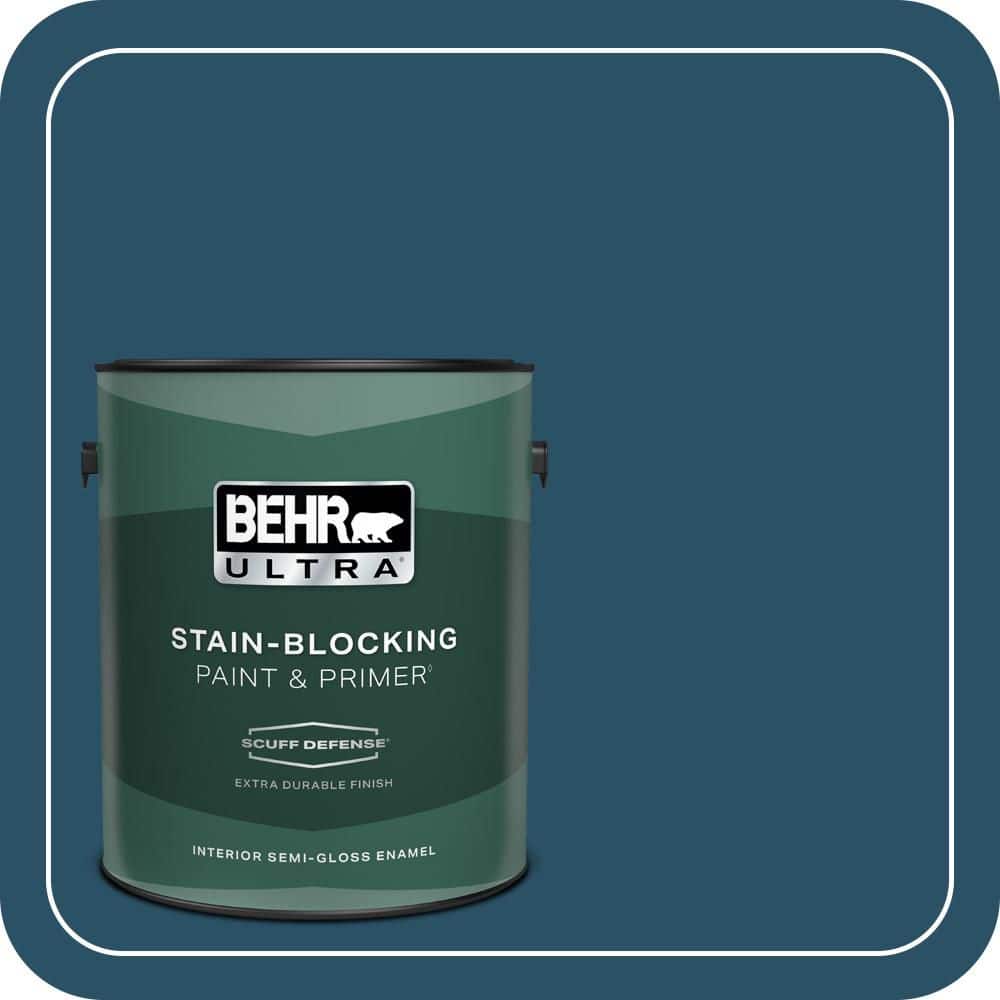 BEHR ULTRA 1 gal. #560D-7 Planetarium Extra Durable Semi-Gloss Enamel Interior Paint & Primer