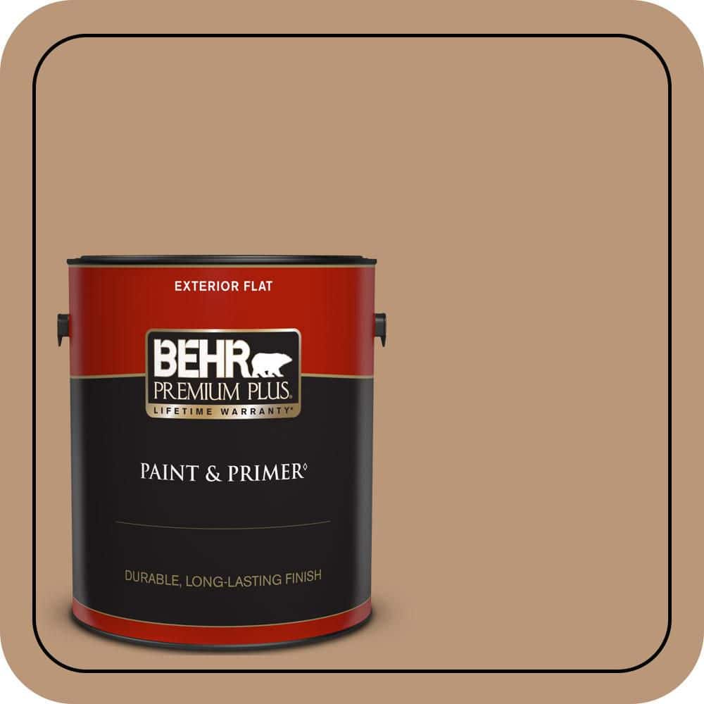 BEHR PREMIUM PLUS 1 gal. #N250-4 Artisan Crafts Flat Exterior Paint & Primer