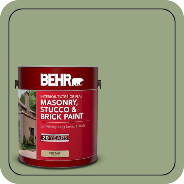 BEHR 1 gal. #M380-5 Hillside Grove Flat Interior/Exterior Masonry, Stucco and Brick Paint (2)