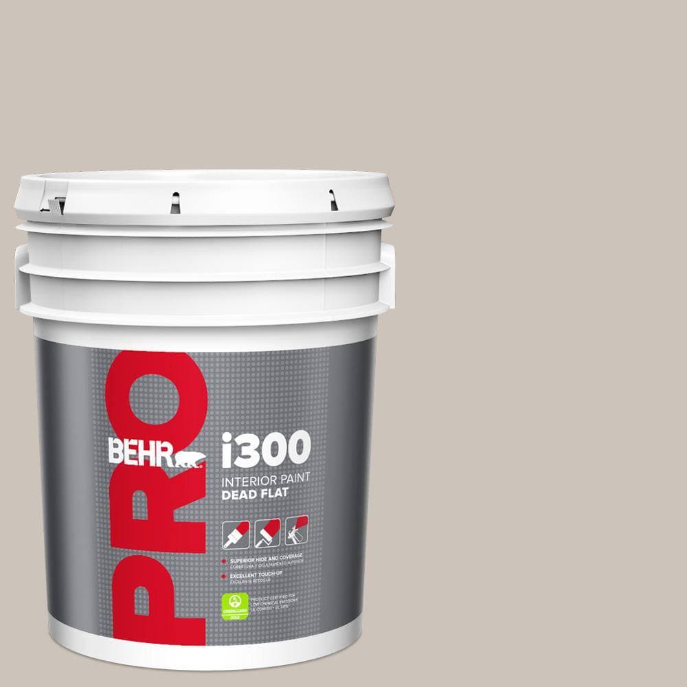 BEHR PRO 5 gal. #N200-2 Doeskin Gray Dead Flat Interior Paint