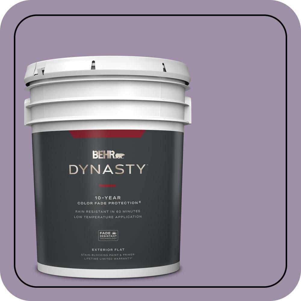 BEHR DYNASTY 5 gal. #S100-4 Ancestry Violet Flat Exterior Stain-Blocking Paint & Primer