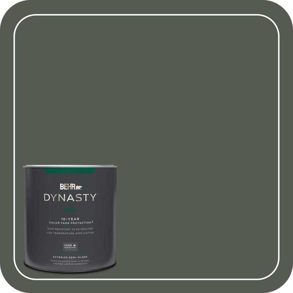 BEHR DYNASTY 1 qt. #N410-7 North Woods Semi-Gloss Exterior Stain-Blocking Paint & Primer