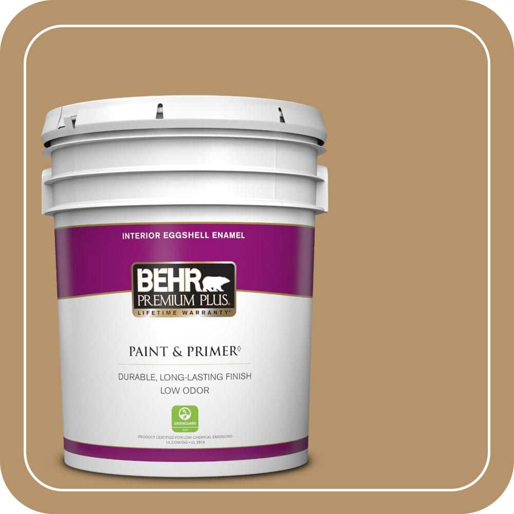 BEHR PREMIUM PLUS 5 gal. #MQ2-15 Baguette Eggshell Enamel Low Odor Interior Paint & Primer