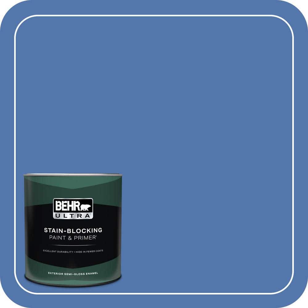 BEHR ULTRA 1 qt. #590B-6 Flying Fish Semi-Gloss Enamel Exterior Paint & Primer