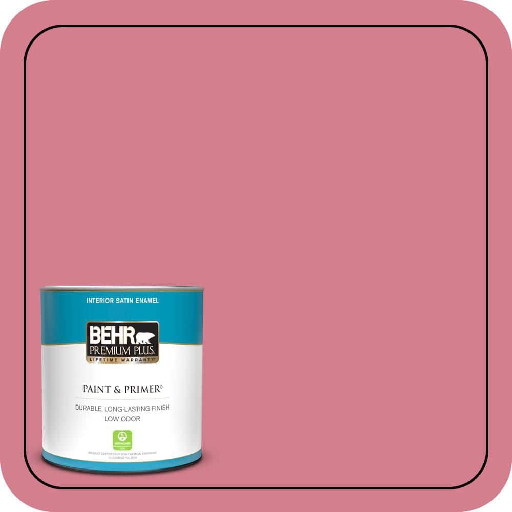 BEHR PREMIUM PLUS #P140-4 I Pink I Can Enamel Interior/Exterior Paint & Primer Color Sample (1)