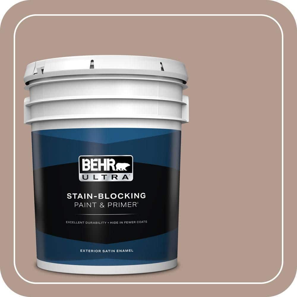 BEHR ULTRA 5 gal. #PPU5-15 Postmodern Mauve Satin Enamel Exterior Paint & Primer