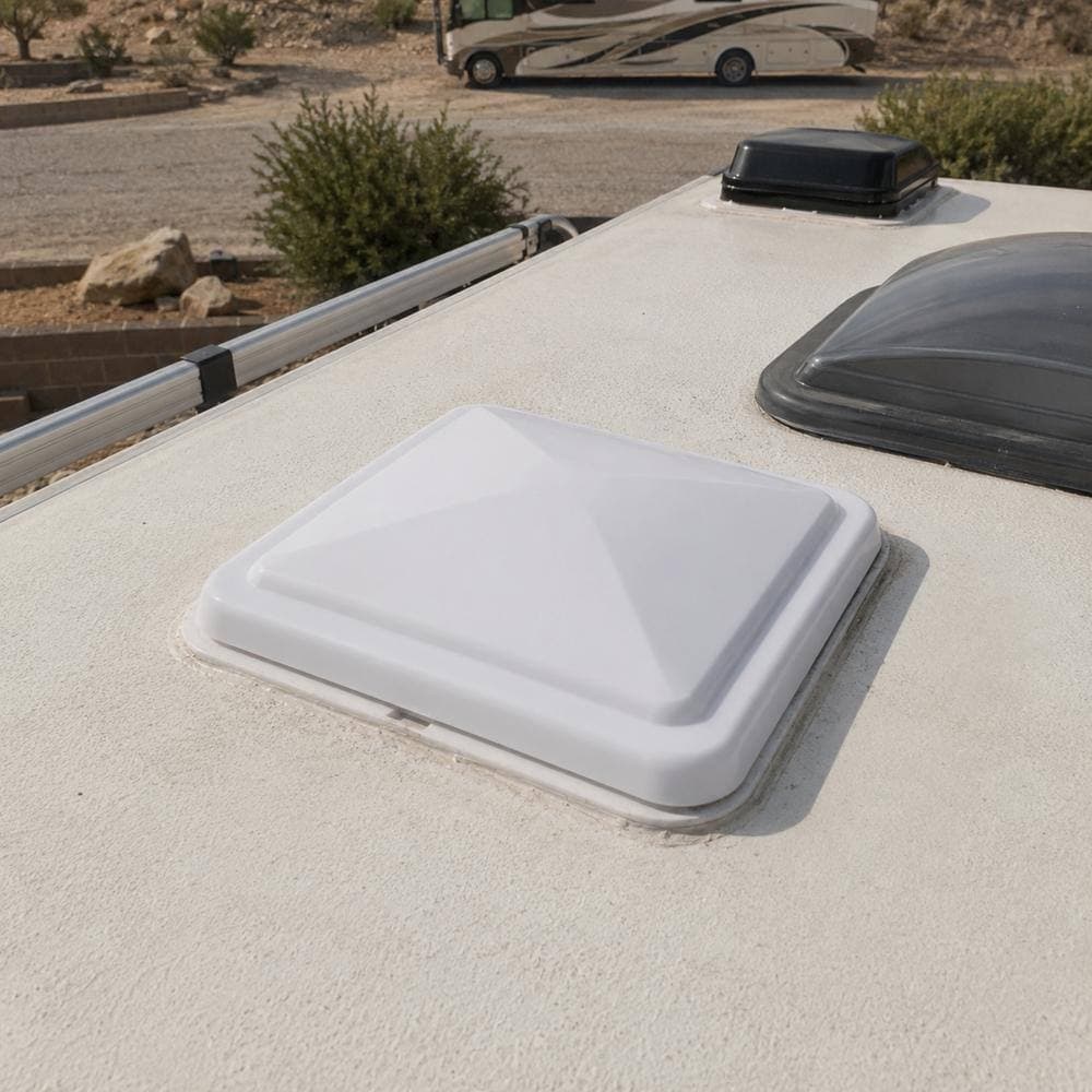 Unbranded 14 in x 14 in x 3.25 in White RV Roof Vent Covers Replacement Lids for Trailer Camper Motorhome 2 Pack (2)