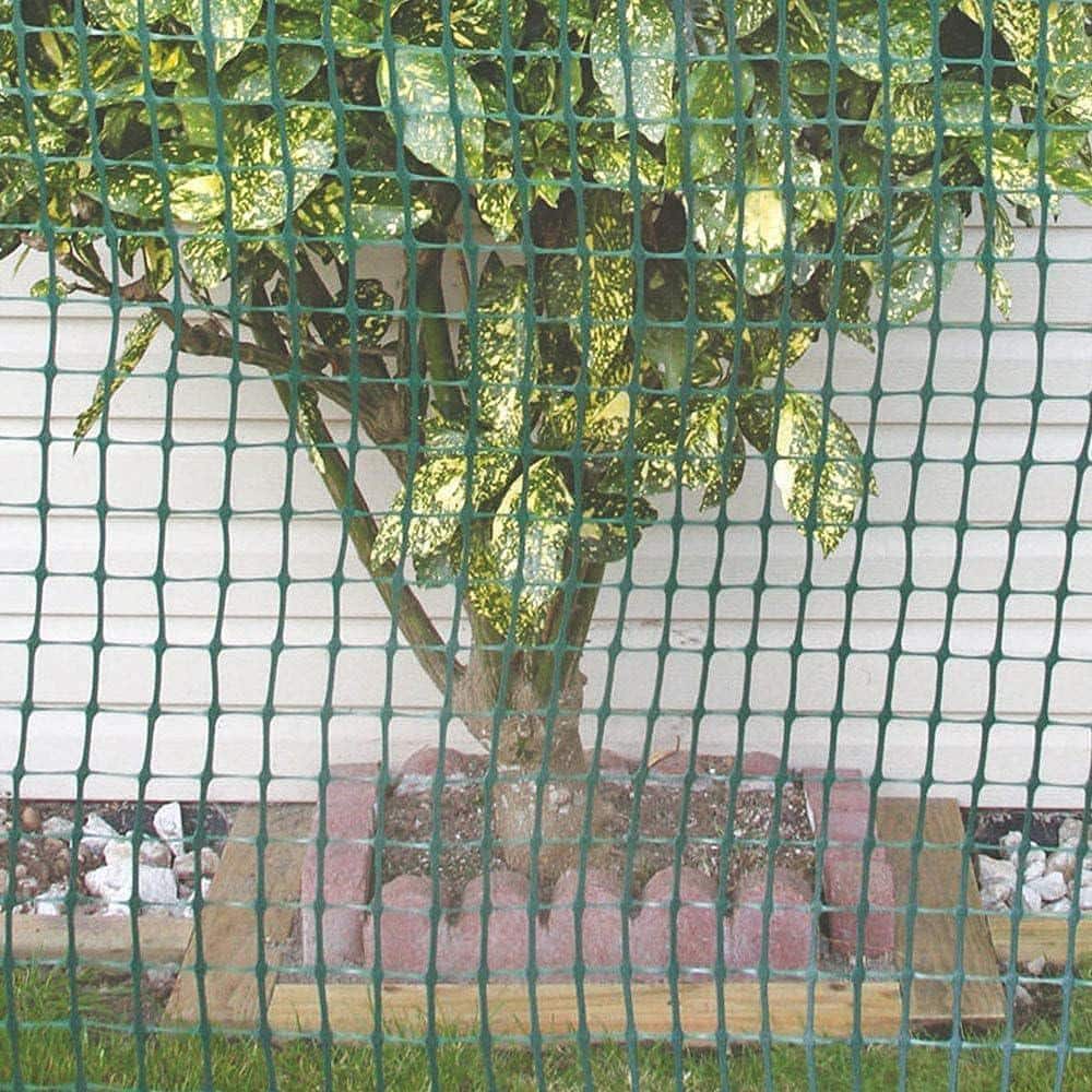 KIWDZFU Plastic Garden Fence Animal Barrier Heavy Duty 3.3 x33 ft. Outdoor Safety Reusable Netting for Rabbits Chicken Dog Green (2)