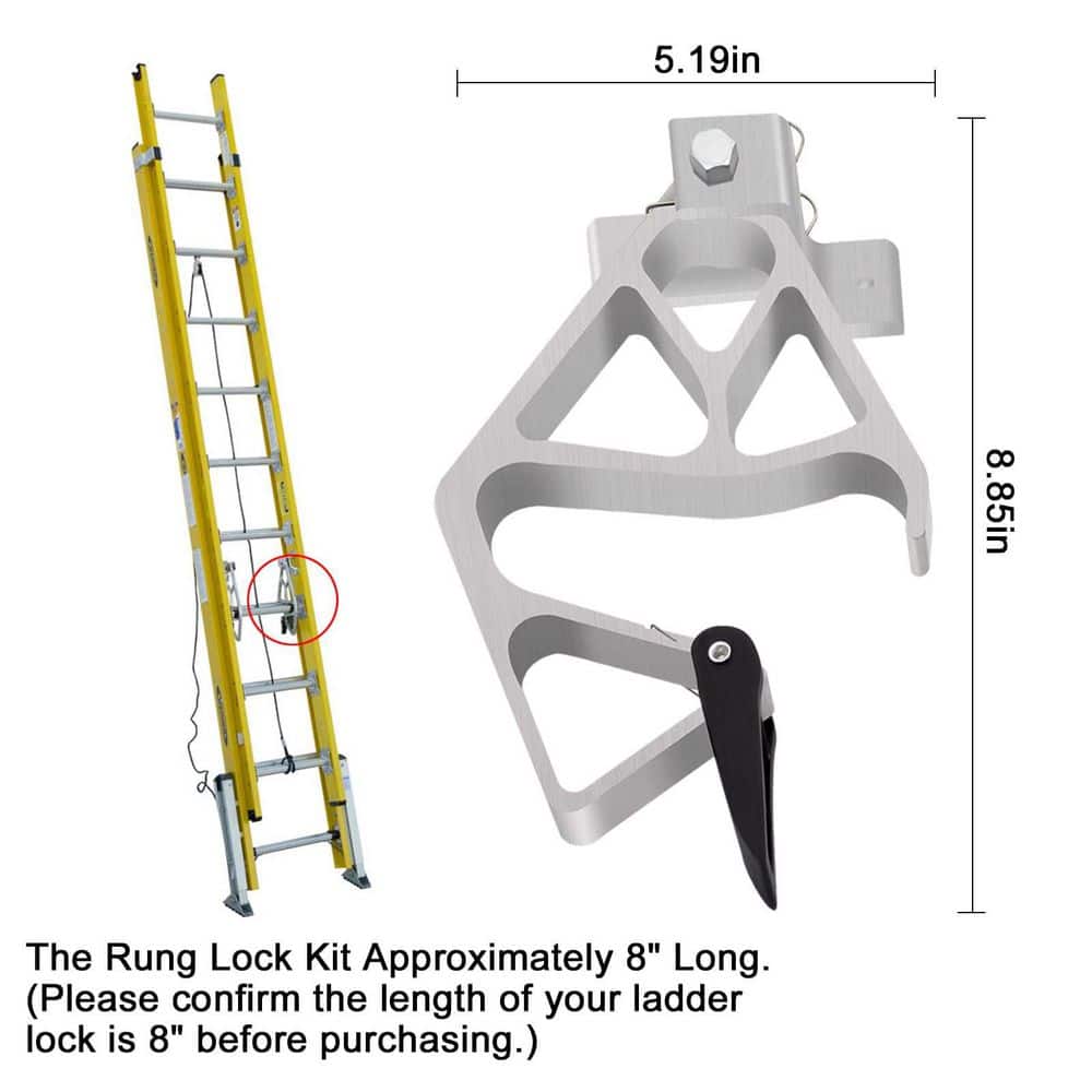 Helhom 2-Pack Model 28-11 8 in. Aluminum Extension Ladder Rung Lock Kit (2)