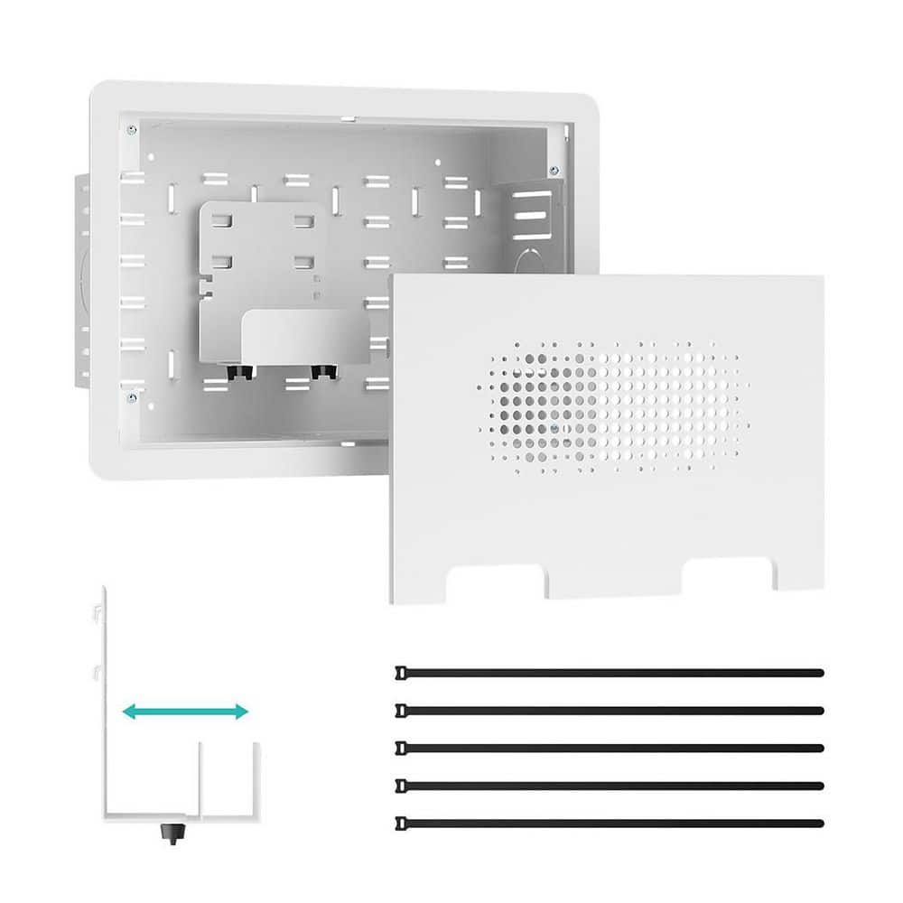 Ahfiwaso 9 in. in Wall Media Box Recessed Outlet Wall Box Structured Media Enclosure Cable Management Kit 1 Piece (1)