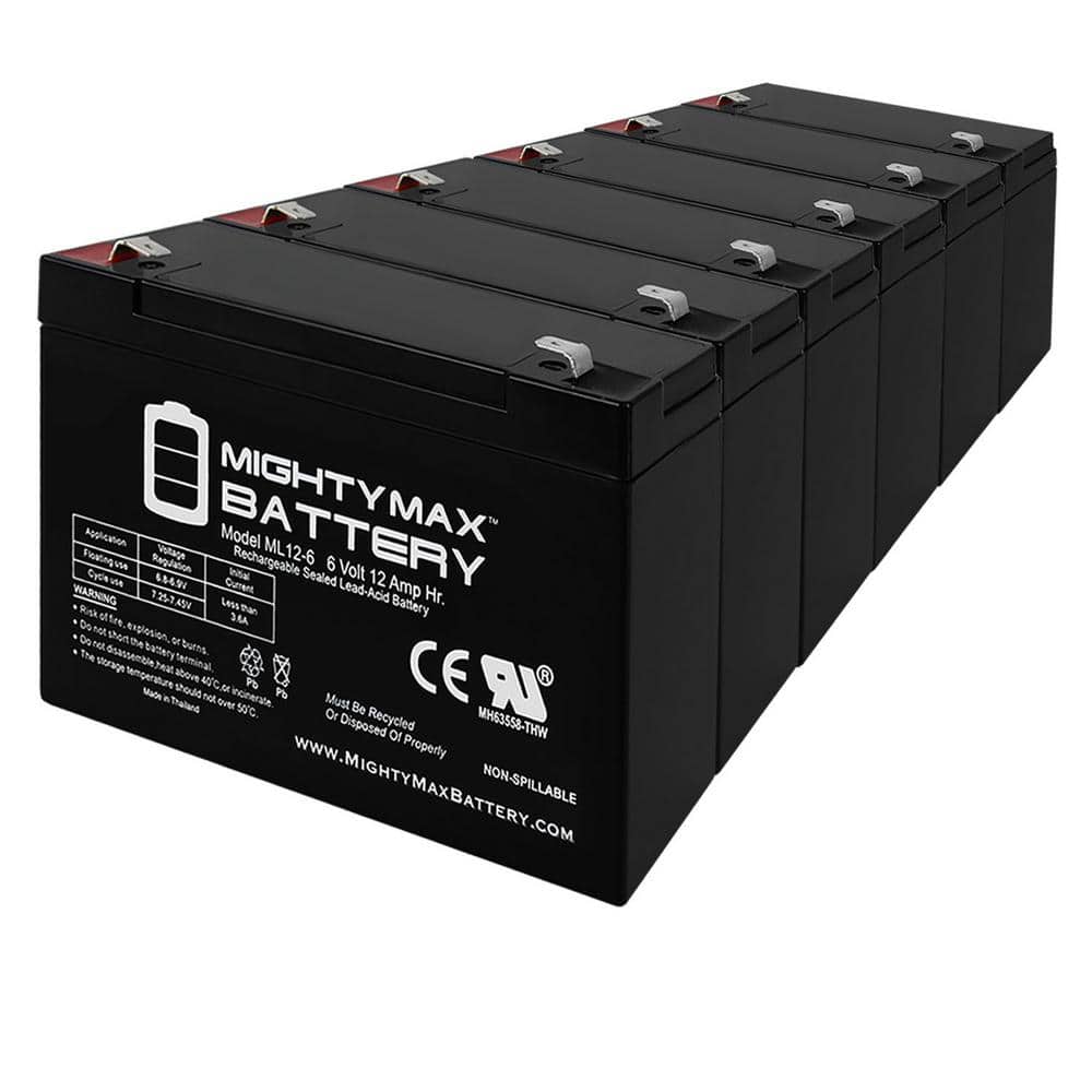 MIGHTY MAX BATTERY V 12AH F2 SLA Replacement Battery compatible with Sigmas Tek SP6-12- Pack