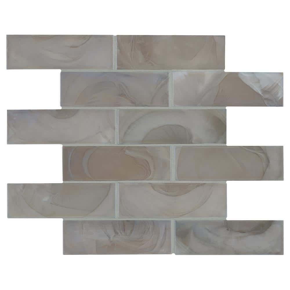 MSI Opalina Subway 12 in. x 12 in. x 0.24 in. Glass Mesh-Mounted Mosaic Wall Tile (14.4 sq. ft./Case)