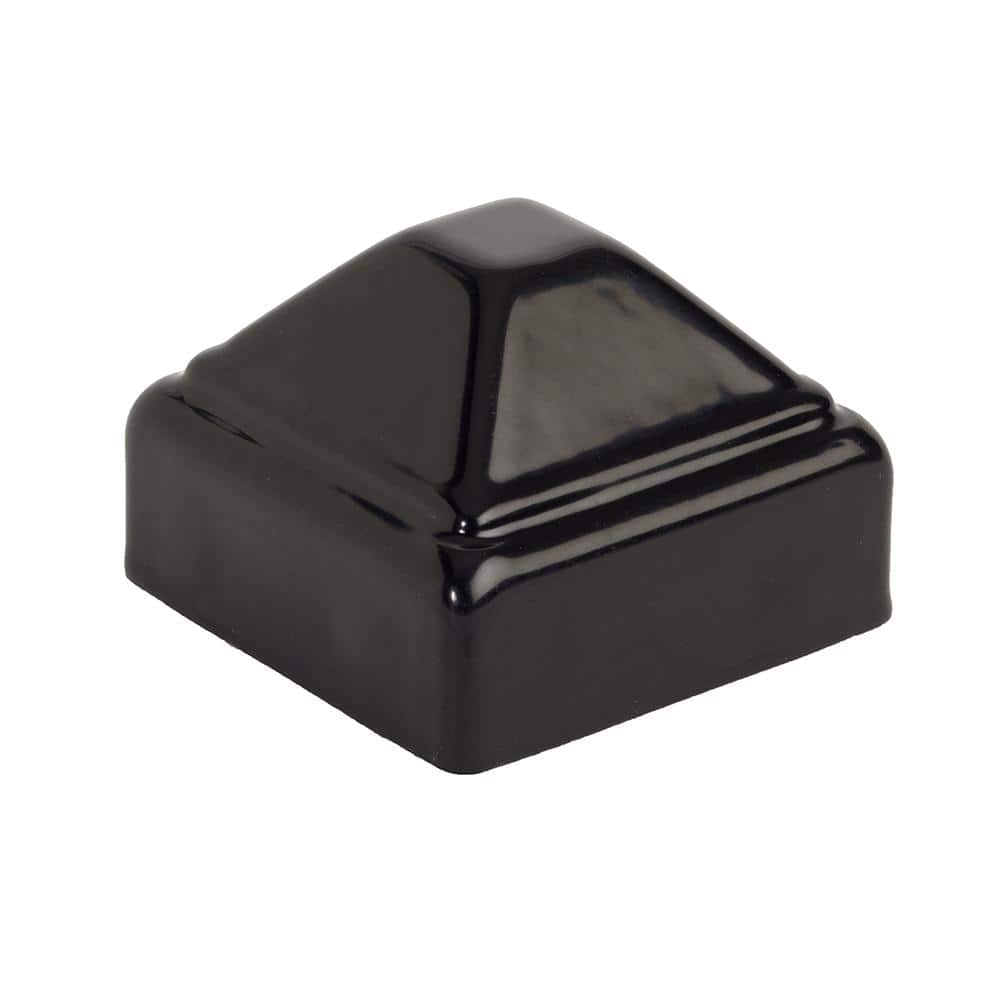 FORTRESS Versai Black Polymer Pressed Dome Fence Post Cap for 2x2 in. Nominal Post