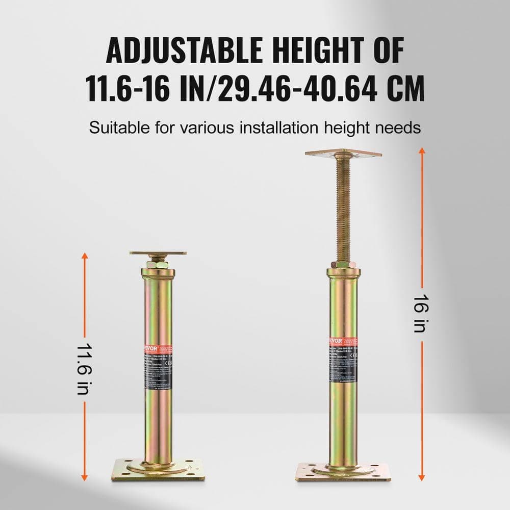 VEVOR House Floor Jacks, 4 Pack, 11.6 -16 in. Height Range, 2500 lbs. Max Load Capacity Per Unit, Adjustable Support Jack (3)
