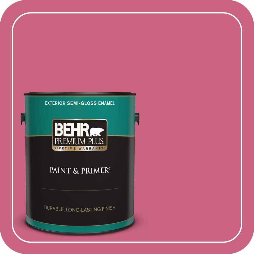 BEHR PREMIUM PLUS 1 gal. #P130-6 Ballerina Tutu Semi-Gloss Enamel Exterior Paint & Primer