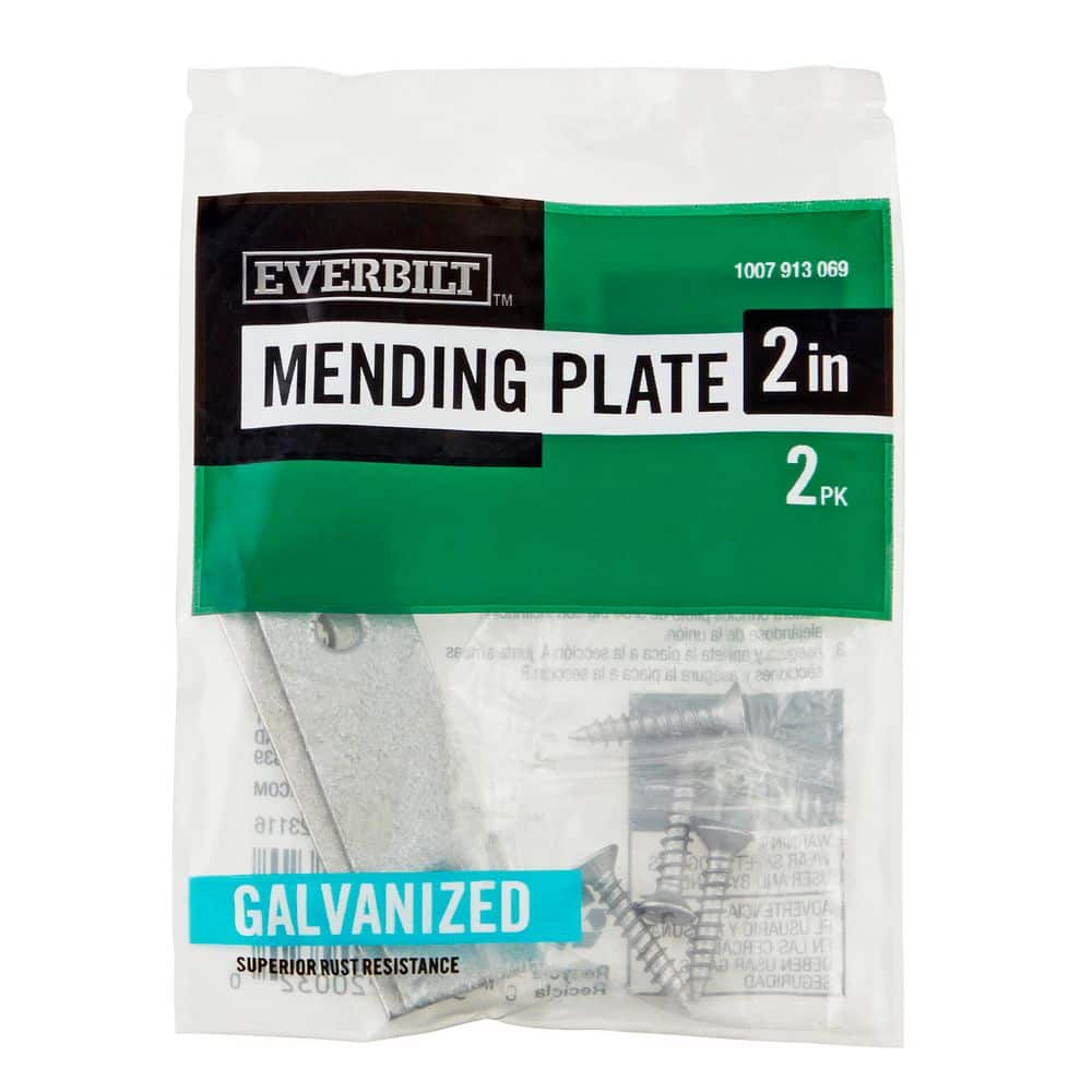 Everbilt (2-Pack) 2 in. Galvanized Mending Plates (2)