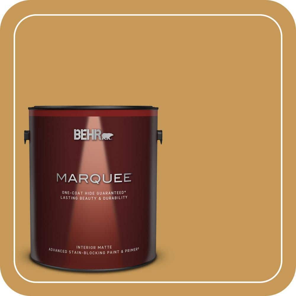 BEHR MARQUEE 1 gal. #PMD-104 Amber Glass Matte Interior Paint & Primer