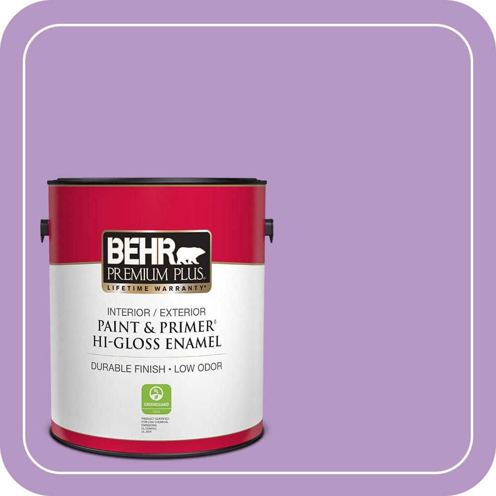 BEHR PREMIUM PLUS 1 gal. #660B-5 Atlantic Tulip Hi-Gloss Enamel Interior/Exterior Paint & Primer