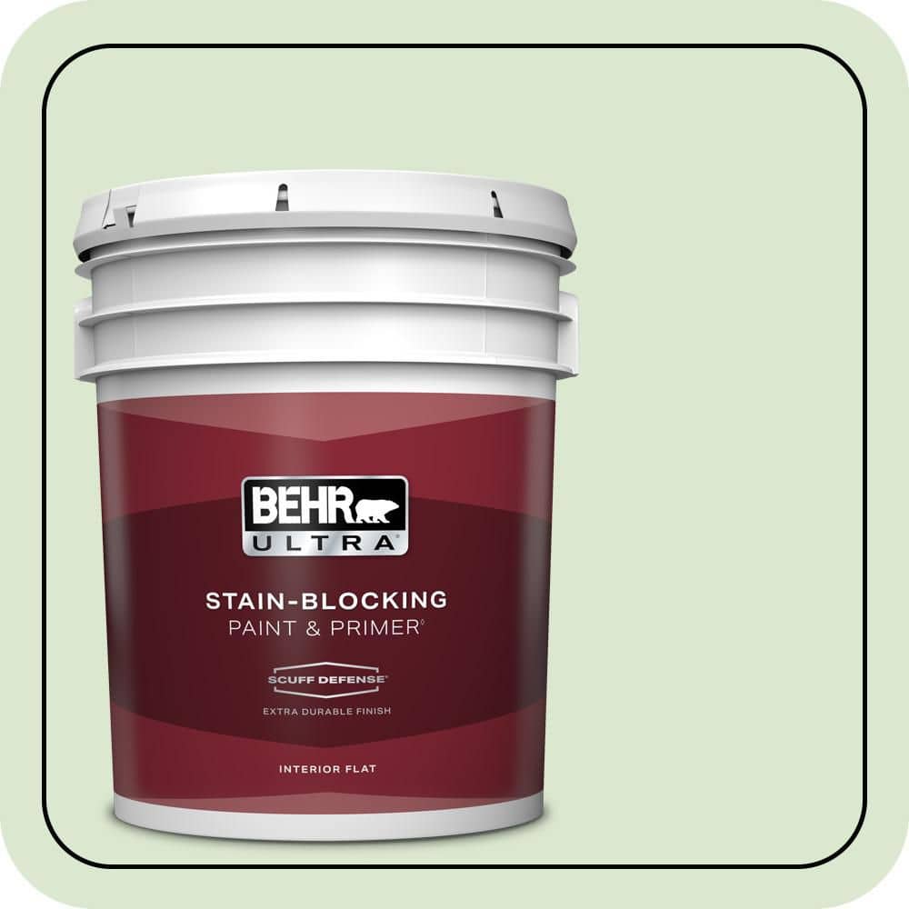 BEHR ULTRA 5 gal. #T12-18 Minty Frosting Extra Durable Flat Interior Paint & Primer