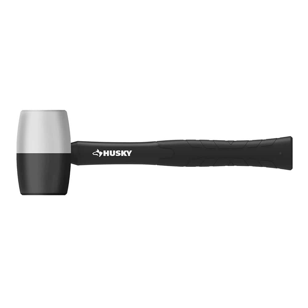 Husky 16 oz. White and Black Rubber Mallet