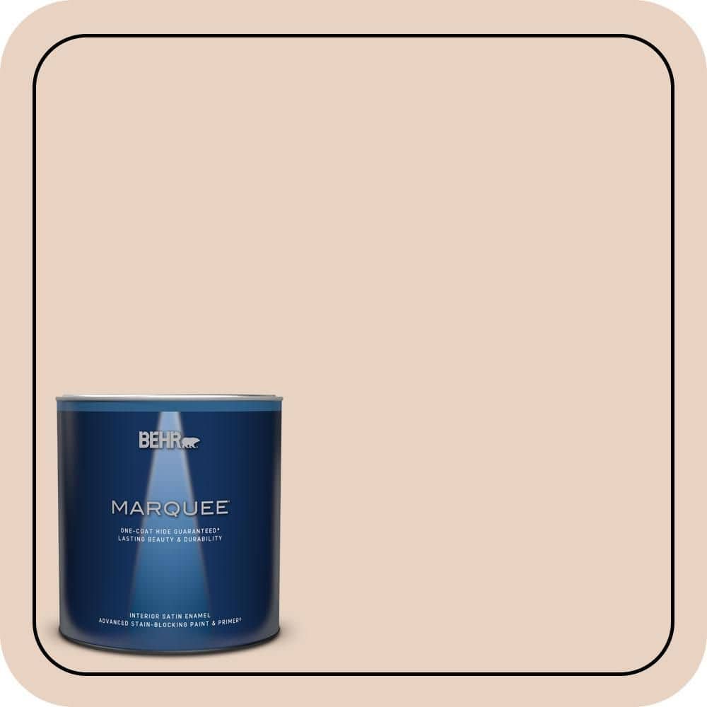 BEHR MARQUEE 1 qt. #S200-1 Conch Shell Satin Enamel Interior Paint & Primer