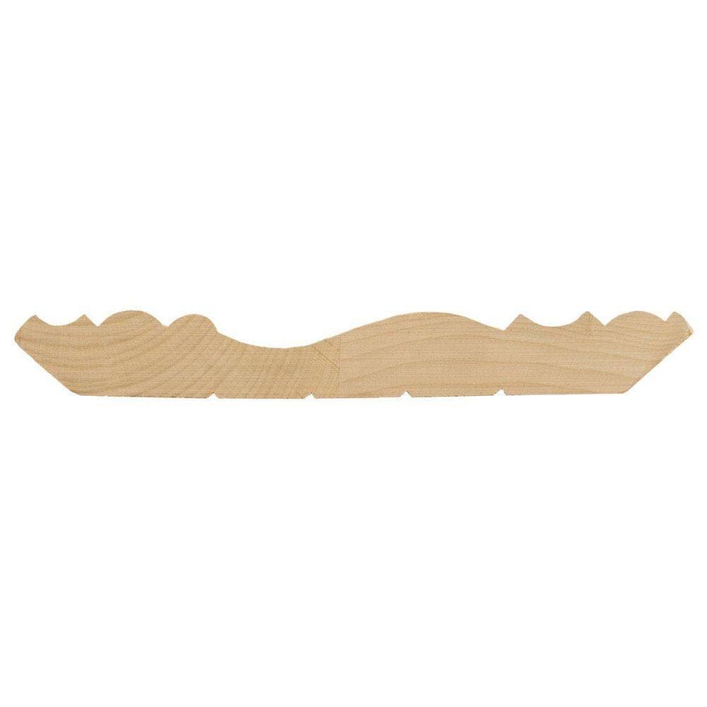 Ekena Millwork 5 in. x 94-1/2 in. x 4-1/2 in. Unfinished Wood Alder Acanthus Leaf Carved Crown Moulding (3)