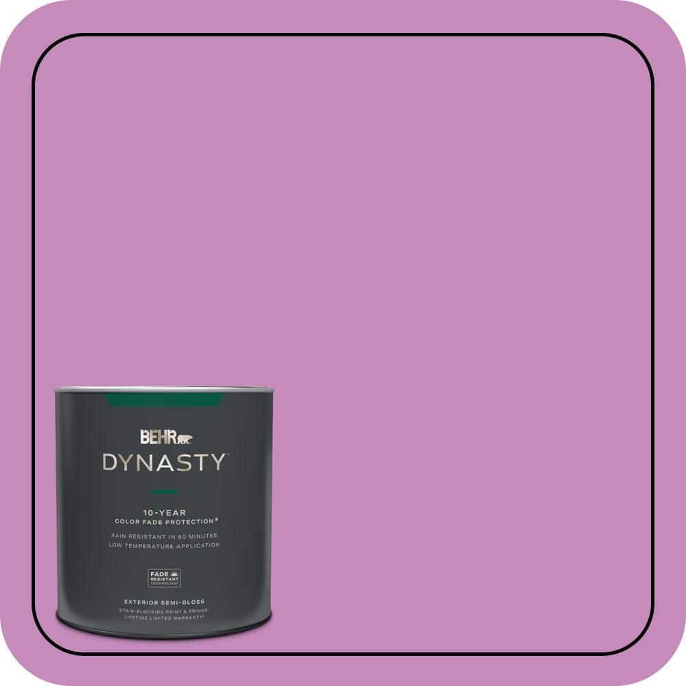 BEHR DYNASTY 1 qt. #P110-4 Rock Star Pink Semi-Gloss Enamel Exterior Stain-Blocking Paint & Primer