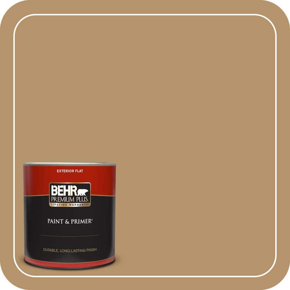 BEHR PREMIUM PLUS 1 qt. #MQ2-15 Baguette Flat Exterior Paint & Primer
