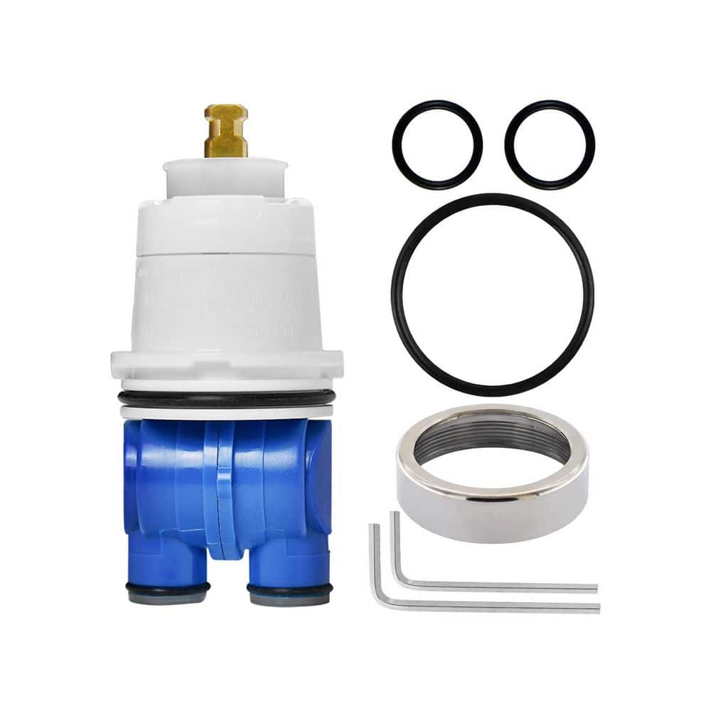 Helhom Shower Faucet Cartridge Assembly, Single Handle Tub and Shower Replacement Parts, Equipped with Bonnet Nut (1)