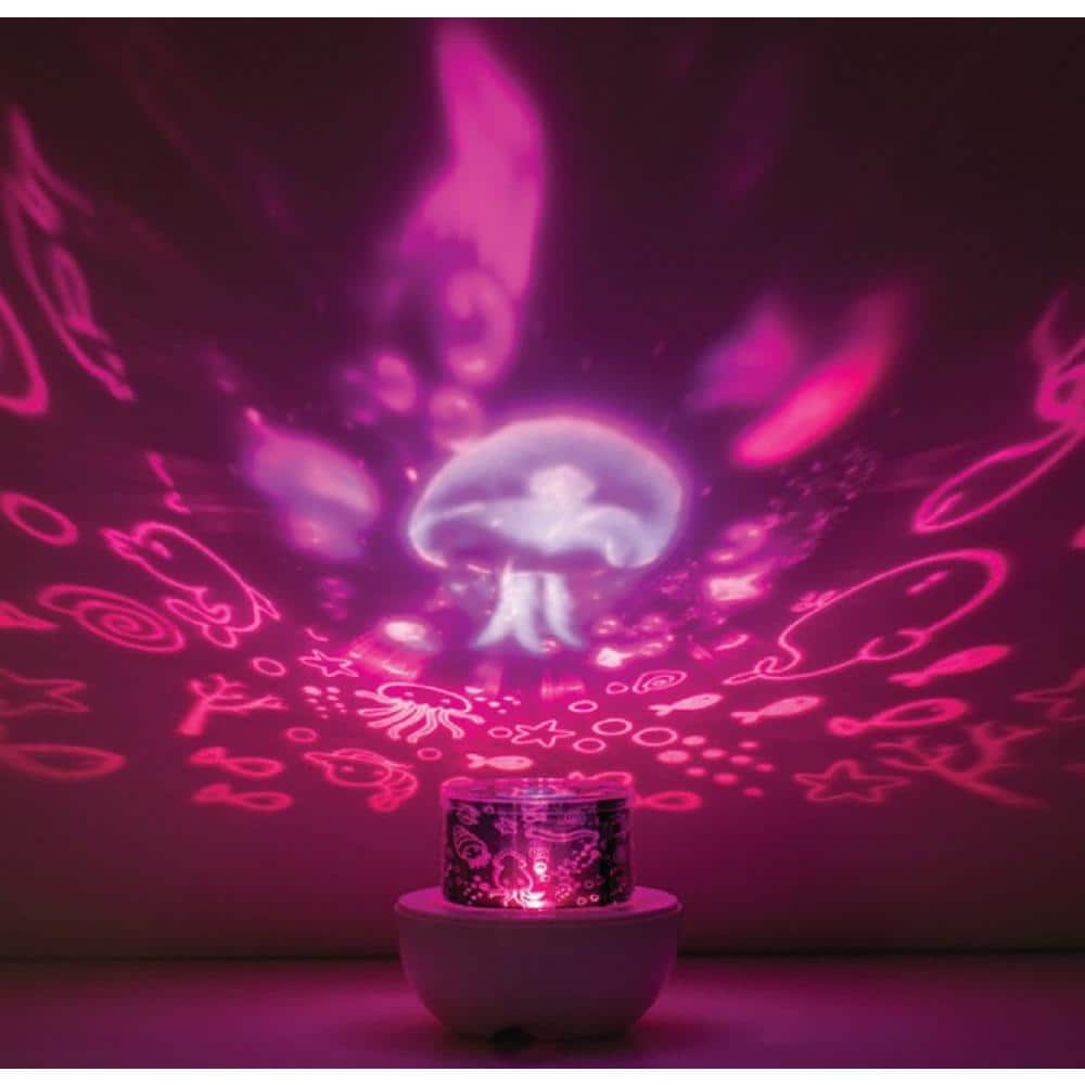 Unbranded Multi-Color USB Powered Rotating Integrated LED Projector with Replaceable Slides (4)