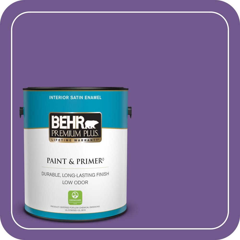 BEHR PREMIUM PLUS 1 gal. #P570-6 Classic Waltz Satin Enamel Low Odor Interior Paint & Primer