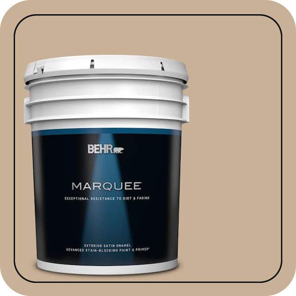 BEHR MARQUEE 5 gal. #MQ2-46 Basswood Satin Enamel Exterior Paint & Primer (2)