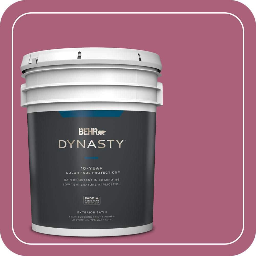 BEHR DYNASTY 5 gal. #T13-1 Daah-Ling Satin Enamel Exterior Stain-Blocking Paint & Primer
