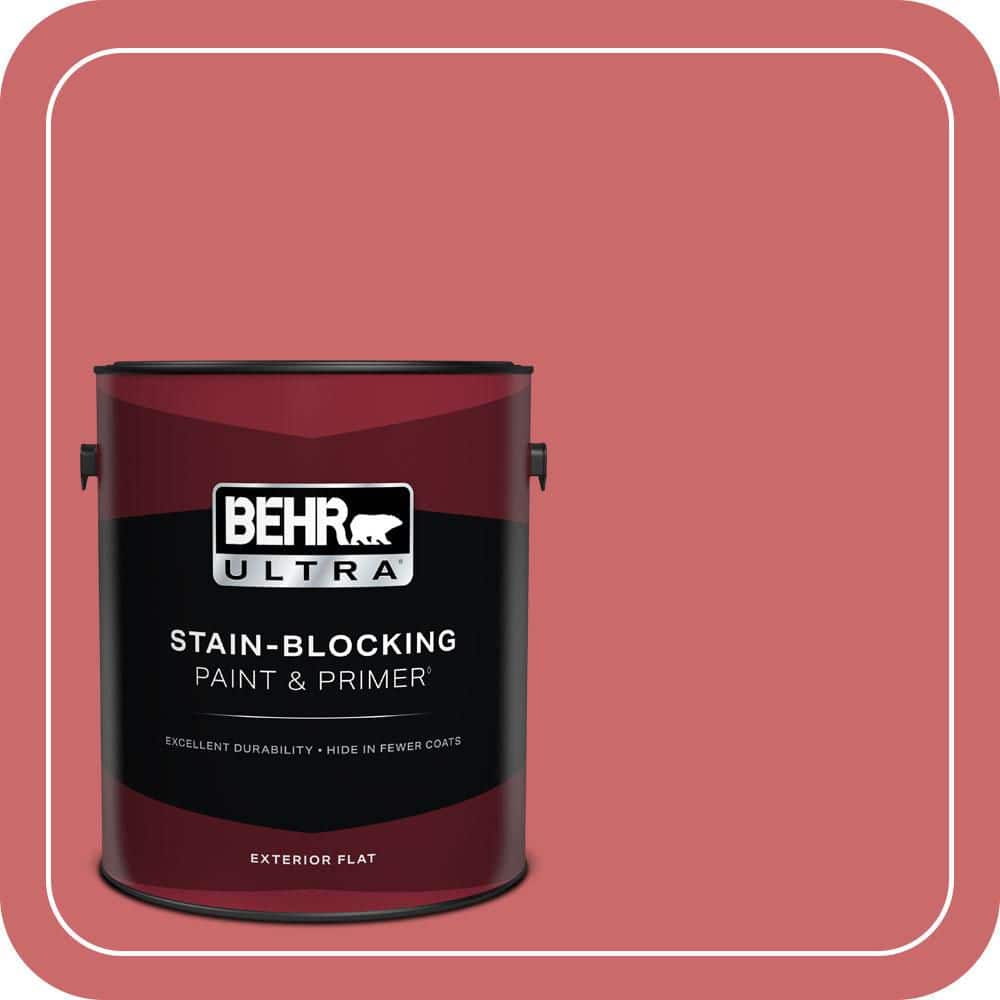 BEHR ULTRA 1 gal. #MQ4-02 Strawberry Wine Flat Exterior Paint & Primer