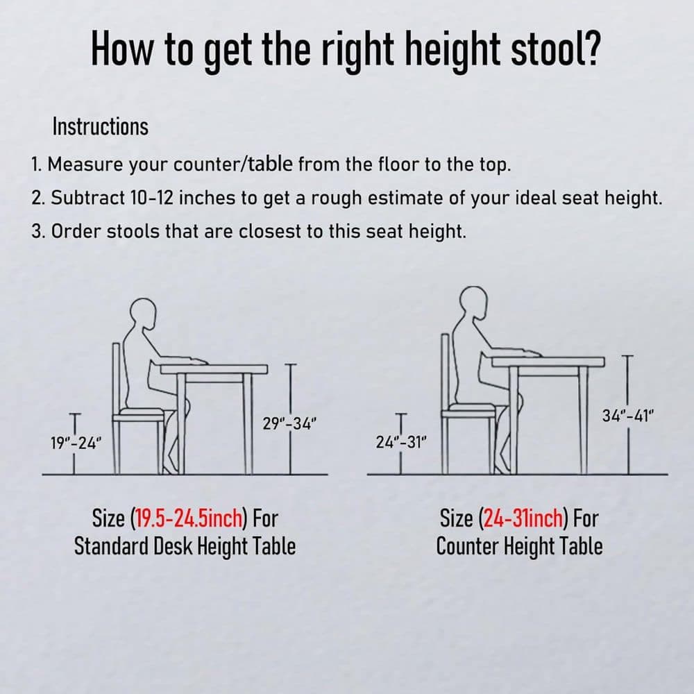 Unbranded Lockable Adjustable Stool with Back Footrest Ergonomic Hydraulic Rolling, Black 24 in.-31 in. (2)