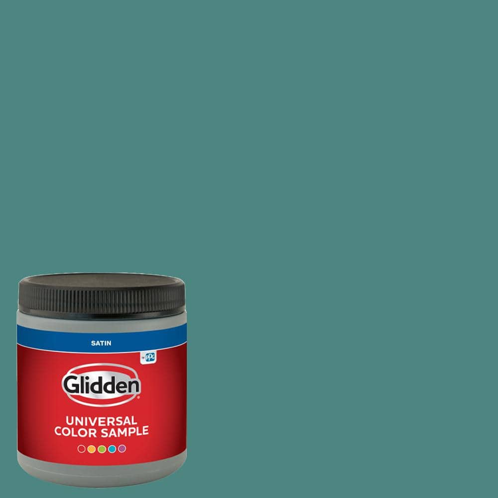 Glidden 8 oz. PPG1142-6 Jericho Jade Satin Interior Paint Sample (1)