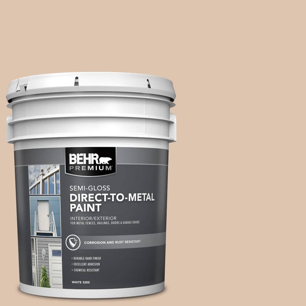 BEHR PREMIUM 5 gal. #N250-2A Bali Sand Semi-Gloss Direct to Metal Interior/Exterior Paint (1)
