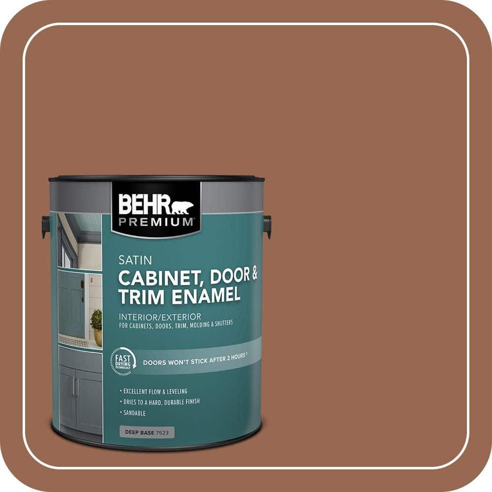 BEHR PREMIUM 1 gal. #AE-11 Rusty Wire Satin Enamel Interior/Exterior Cabinet, Door & Trim Paint