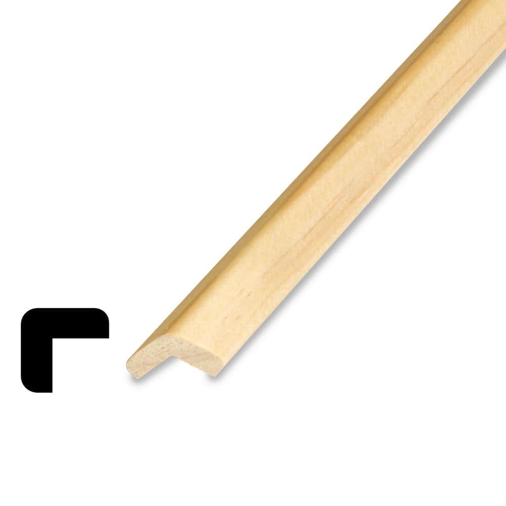 Alexandria Moulding 11/16 in. D x 11/16 in. W x 96 in. L Pine Wood Outside Corner Moulding Pack (10-Pack)