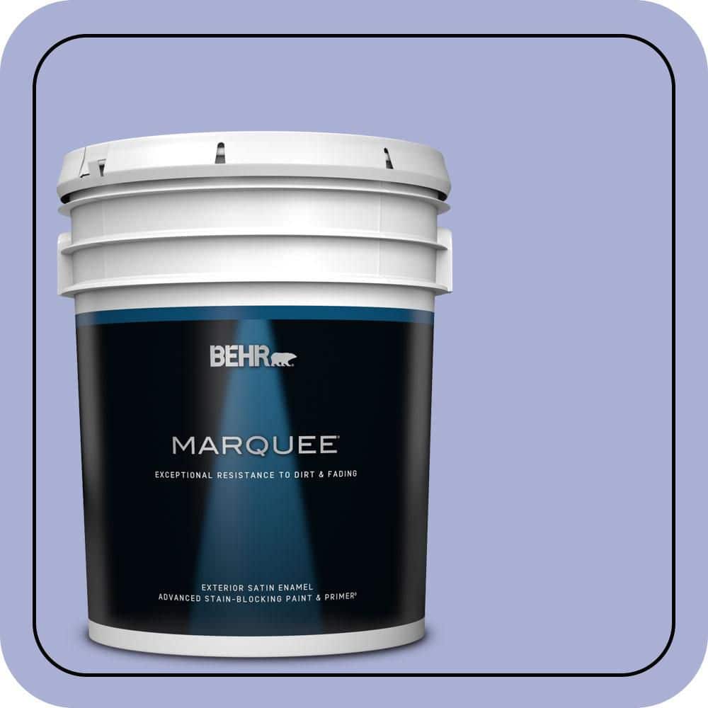 BEHR MARQUEE 5 gal. #MQ4-30 Lavender Wash Satin Enamel Exterior Paint & Primer