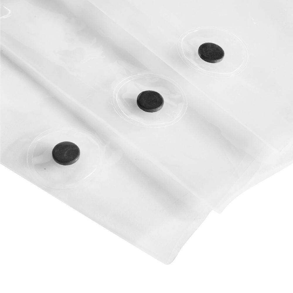 Bath Bliss 70 in. W x 72 in. L Hotel Grade PEVA Super-Clear Shower Curtain Liner (3)