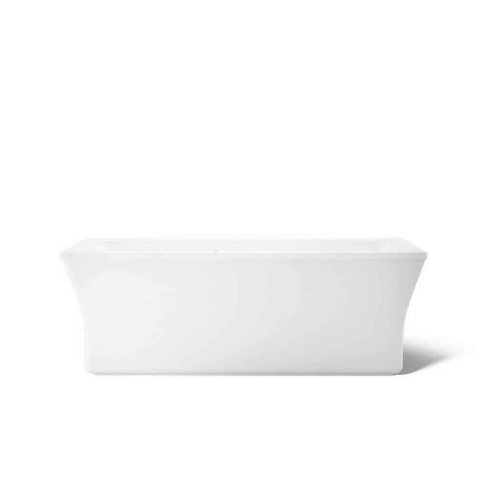KOHLER Stargaze 72 in. x 36 in. Soaking Bathtub with Center Drain in White, Bask Fluted (2)