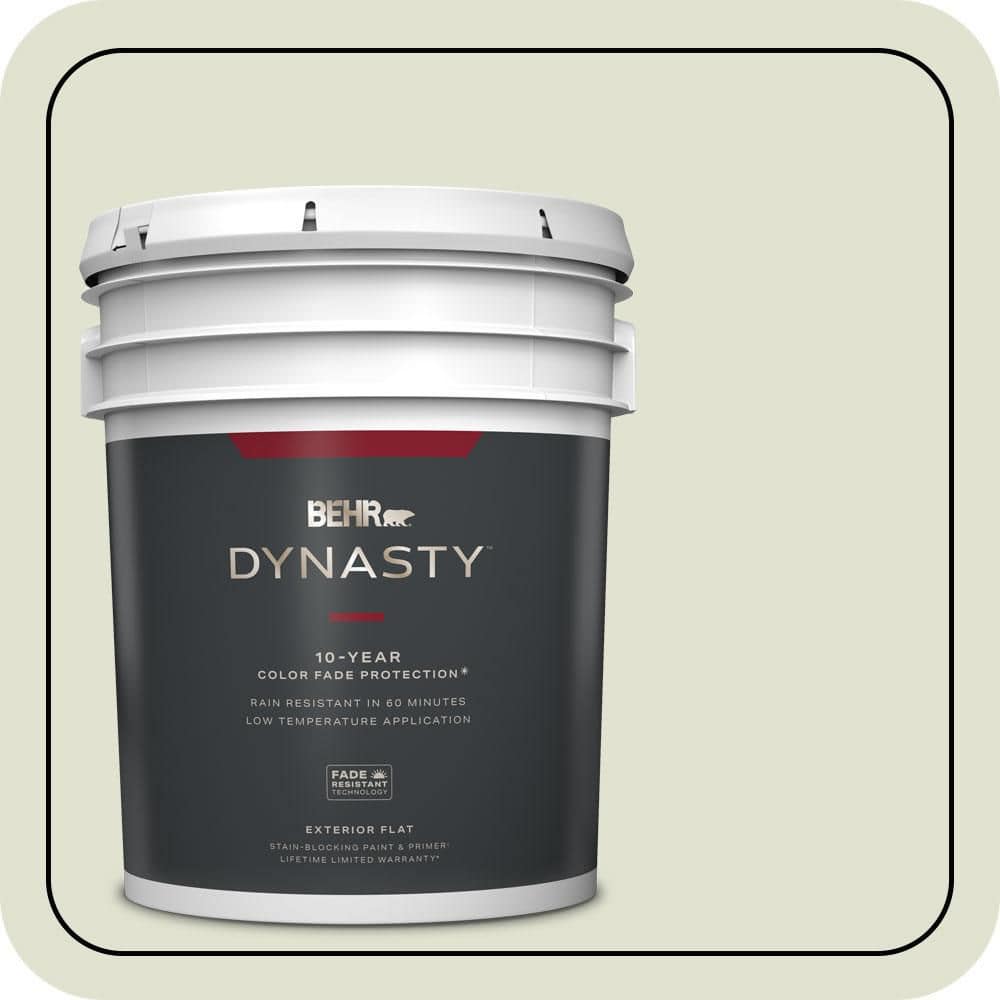 BEHR DYNASTY 5 gal. #S370-1 Positive Energy Flat Exterior Stain-Blocking Paint & Primer
