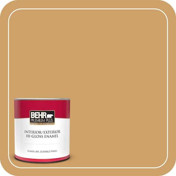 BEHR PREMIUM PLUS 1 qt. #MQ2-16 Summer in the City Hi-Gloss Enamel Interior/Exterior Paint & Primer (2)